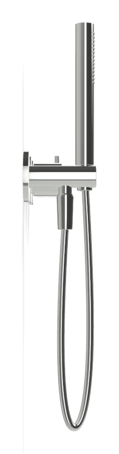Смеситель для душа Carlo Frattini Spillo Tech, ручка G Collection, на 2 потребителя, с ручным душем, гибким шлангом хромалюкс 1500 мм, внешняя часть, цвет хром - изображение 2