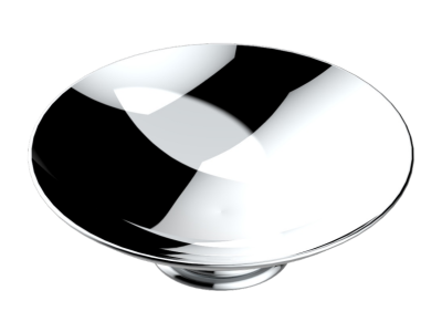 Мыльница THG Marquise blanc decor Platine, настольная на подставке, Ø150мм, цвет хром