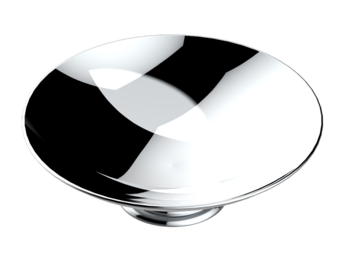 На изображении товар Мыльница THG Marquise blanc decor Platine, настольная на подставке, Ø150мм, цвет хром от официального представителя в Москве