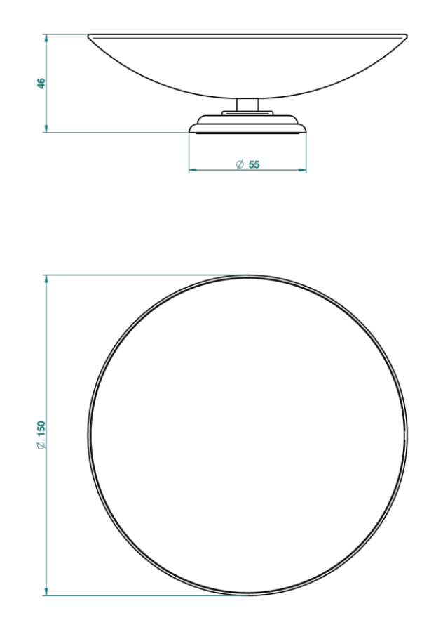 Мыльница THG Marquise blanc decor Platine, настольная на подставке, Ø150мм, цвет хром - изображение 1