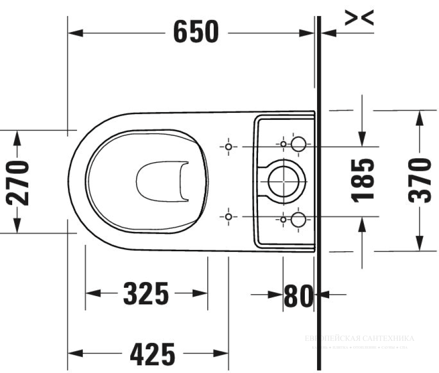 Унитаз напольный Duravit D-Neo Rimless, 370 x 650 мм, безободковый, слив Vario, цвет белый - изображение 11