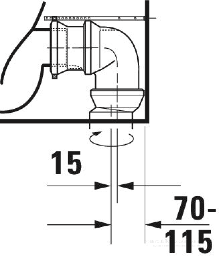 Унитаз напольный Duravit D-Neo Rimless, 370 x 650 мм, безободковый, слив Vario, цвет белый - изображение 18