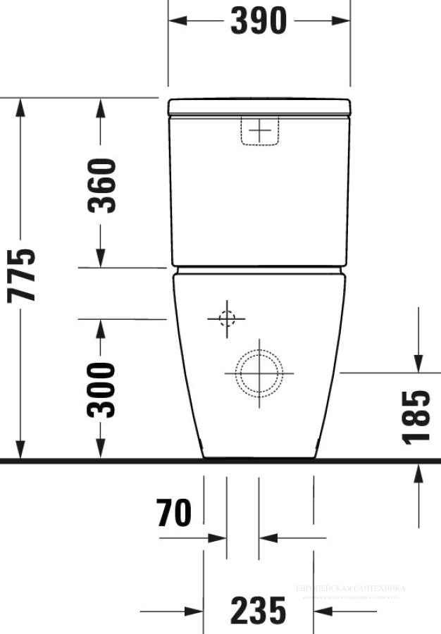 Унитаз напольный Duravit D-Neo Rimless, 370 x 650 мм, безободковый, слив Vario, цвет белый - изображение 13