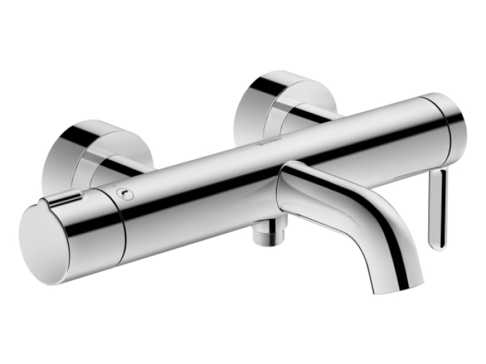На изображении товар Смеситель для ванны Duravit C.1 настенный, с изливом 109мм, цвет хром от официального представителя в Москве