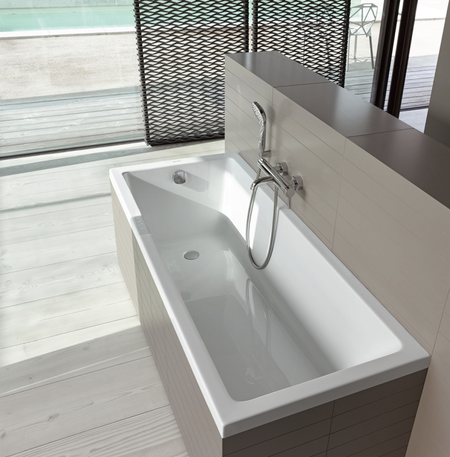 Смеситель для ванны Duravit C.1 настенный, с изливом 109мм, цвет хром - изображение 2
