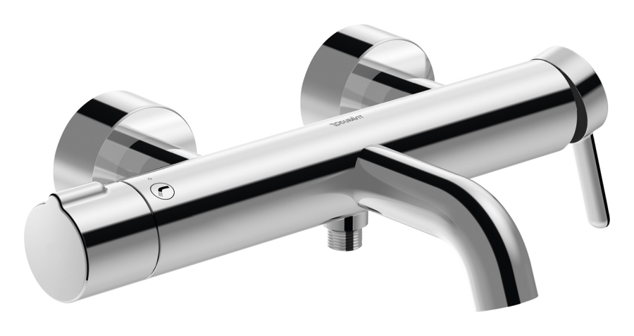 Смеситель для ванны Duravit C.1 настенный, с изливом 109мм, цвет хром - изображение 1