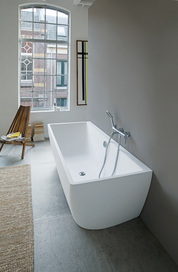Смеситель для ванны Duravit C.1 настенный, с изливом 109мм, цвет хром - изображение 3