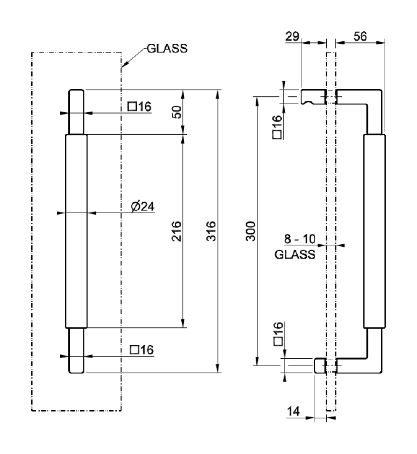 Ручка двери душевого ограждения Gessi Shower G, 300 мм, цвет Black Metal PVD - изображение 2