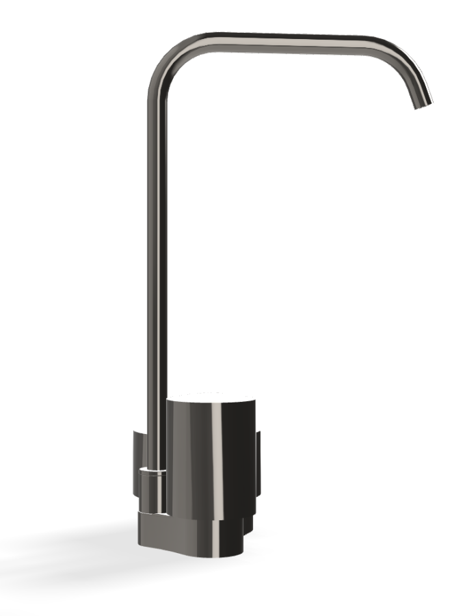 Смеситель для раковины Carlo Frattini SO, без ручек, c вращающимся изливом Ø10 мм, донным клапаном Click-Clack, 2 гибкими шлангами, L-149 мм, цвет чёрный хром - изображение 2