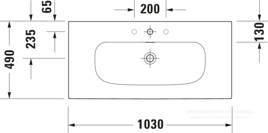 Раковина 1030х490 мм, мебельная, Duravit Viu, белая - изображение 5