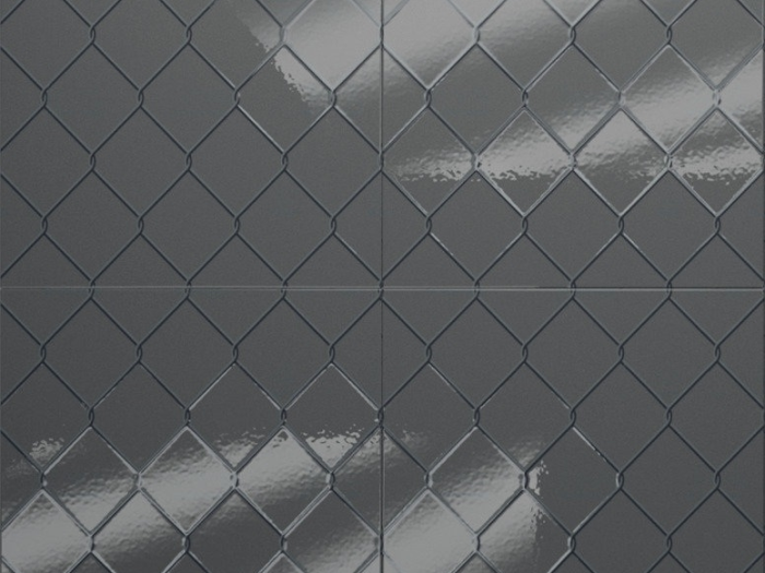 На изображении товар Iris Ceramica Керамическая плитка Diesel Fence Grey glossy 20x20 от официального представителя в Москве