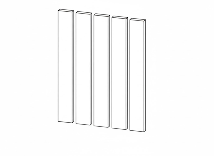 Etruria Керамическая плитка TOWER 3.8X30 Piano Milk Glossy Montato Su Rete 20X30