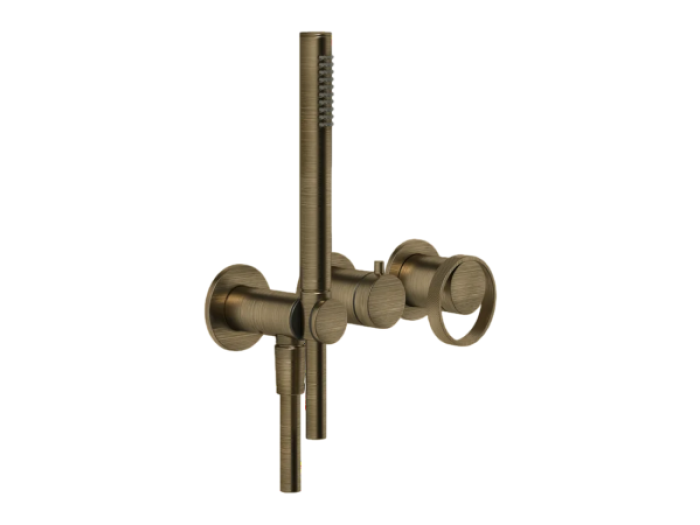 Смесителя для душа Gessi Anello, встраиваемый, однорычажный, 265х100 мм, внешняя часть, цвет Antique Brass