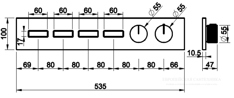 Термостат Gessi HI-FI, до 4-х функций одновременно, встраиваемый, цвет Copper PVD - изображение 4