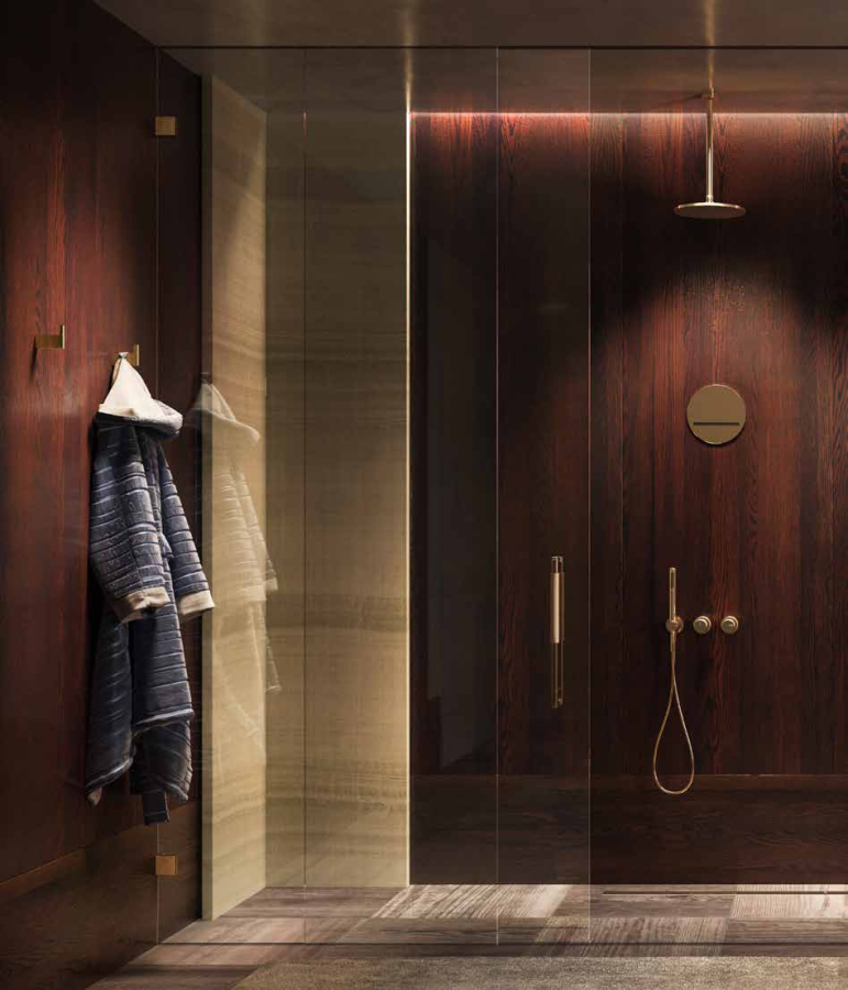 Шланговое подсоединение Gessi, с держателем лейки, цвет Brass PVD - изображение 3