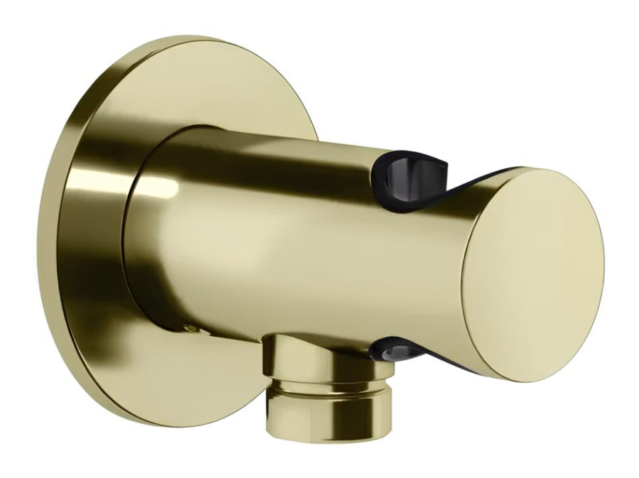 Шланговое подсоединение Gessi, с держателем лейки, цвет Brass PVD