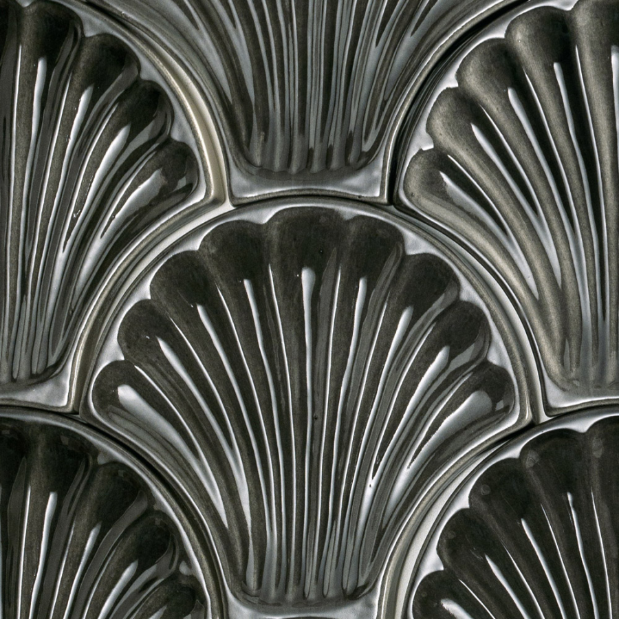 Sartoria Керамическая плитка Artigiana Le Conchiglie 09 Antracite Glossy 15x15.5