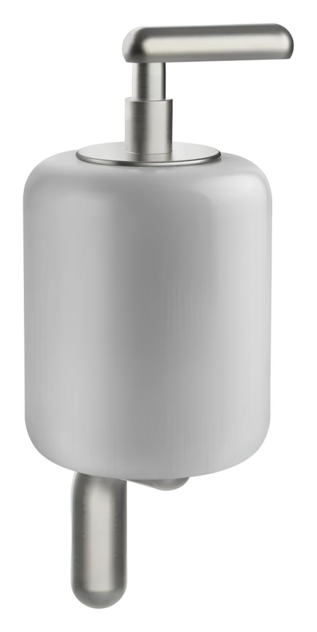 Дозатор Gessi Goccia, настенный, цвет White/Chrome Brushed