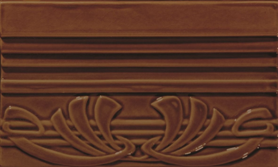 CERAMICHE GRAZIA Бордюр EPOQUE TERMINALE DECO 12X20 CARAMEL CRAQUELE