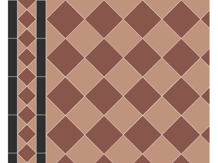 На изображении товар Micro. Керамогранит Victorian Gloucester 10X10 on mesh straight 28,7X28,7 от официального представителя в Москве