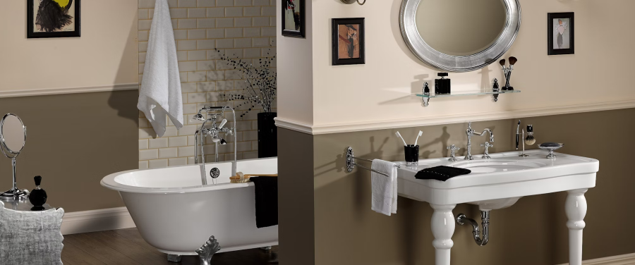 Смеситель для раковины THG 1900, на 3 отверстия, с поворотным изливом, с донным клапаном, цвет хром - изображение 2