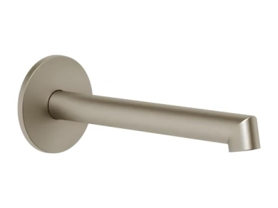 На изображении товар Излив для раковины Gessi Anello, настенный, средней длины, цвет Finox Brushed Nickel от официального представителя в Москве