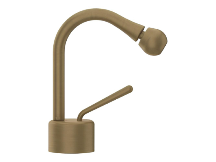 На изображении товар Смеситель для биде Gessi Goccia, без донного клапана, цвет Antique Brass от официального представителя в Москве