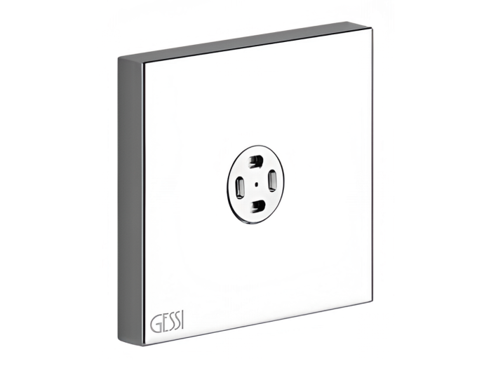 На изображении товар Боковая форсунка Gessi Body Jets, с распылителем Quadro, цвет хром от официального представителя в Москве