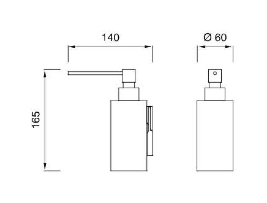 Дозатор для жидкого мыла CEA Design Stem, с колбой Delrin, настенный, сталь, цвет сатинированная нержавеющая сталь - изображение 2