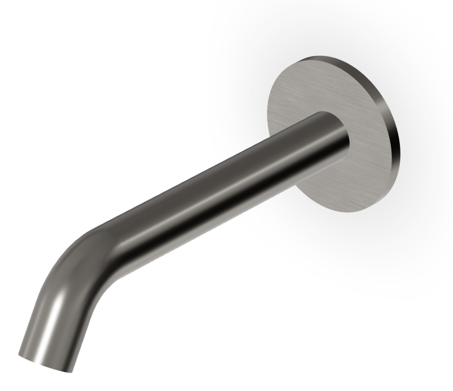 Излив Zucchetti Pan, настенный, L. 160 мм, цвет Brushed Metal Black