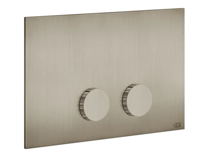На изображении товар Клавиши смыва Gessi Ingranaggio, для Geberit Sigma 8 e Sigma 12, цвет Finox Brushed Nickel от официального представителя в Москве