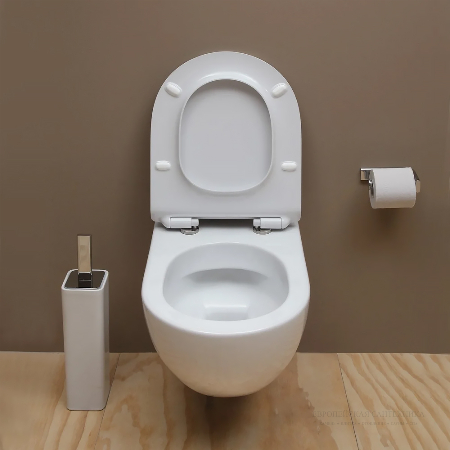 Унитаз Flaminia App подвесной, 540 x 360 мм, с системой GoClean, цвет Fango - изображение 4
