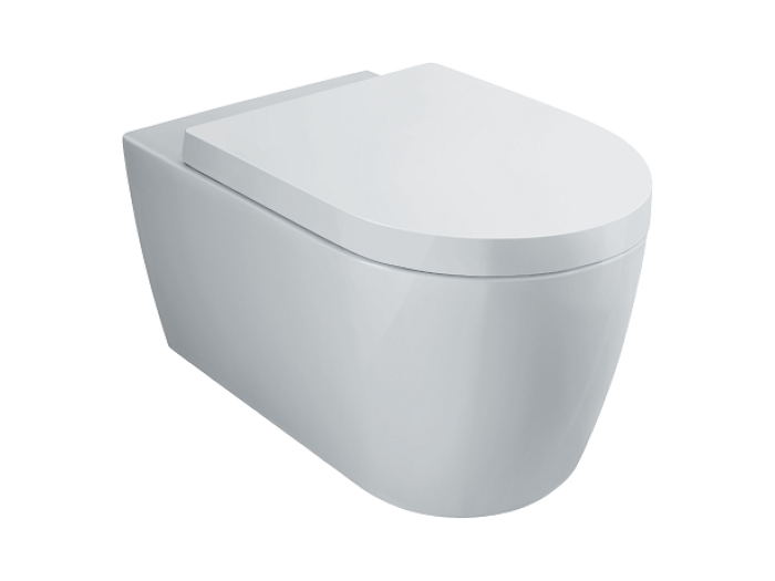 На изображении товар Унитаз Duravit Me by Starck подвесной, 370х570мм, в комплекте с крышкой, цвет белый. от официального представителя в Москве