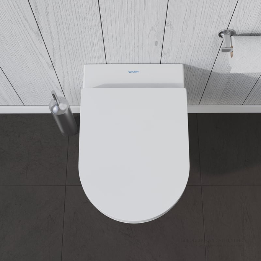 Унитаз Duravit Me by Starck подвесной, 370х570мм, в комплекте с крышкой, цвет белый. - изображение 3