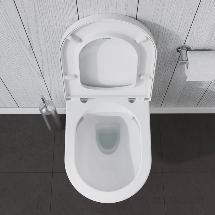 Унитаз Duravit Me by Starck подвесной, 370х570мм, в комплекте с крышкой, цвет белый. - изображение 5