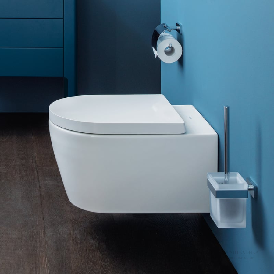 Унитаз Duravit Me by Starck подвесной, 370х570мм, в комплекте с крышкой, цвет белый. - изображение 8