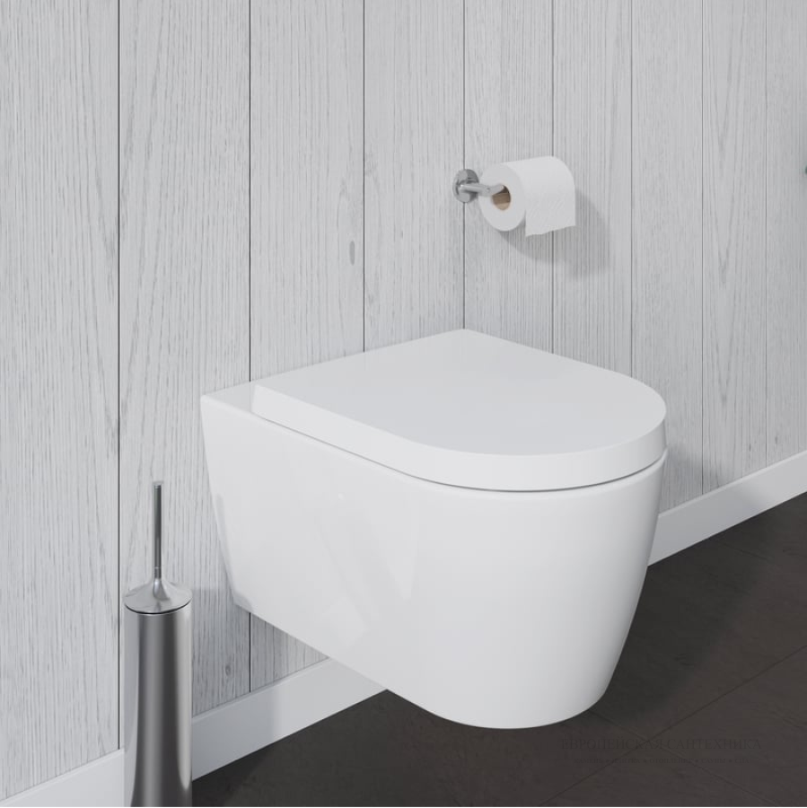 Унитаз Duravit Me by Starck подвесной, 370х570мм, в комплекте с крышкой, цвет белый. - изображение 6