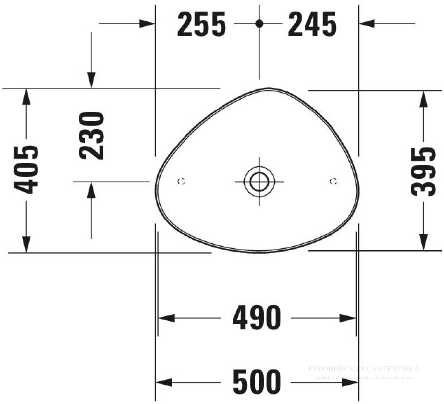 Раковина Duravit Cape Cod накладная, 500х405 мм, цвет белый шёлково-матовый - изображение 2