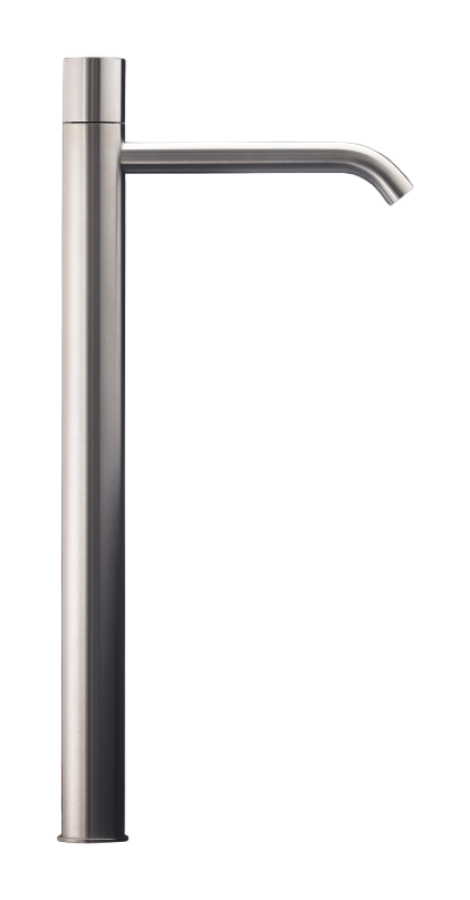 Смеситель для раковины Cea Design Giotto Plus, высокий излив, для настольной раковины, H. 535 мм, нержавеющая сталь, цвет Black Diamond сатинированный