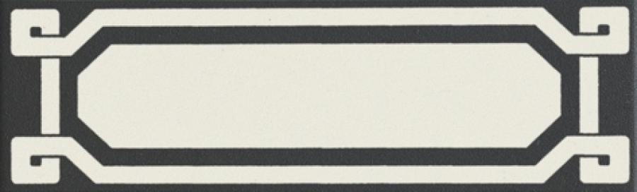 CERAMICHE GRAZIA Бордюр OLD ENGLAND  LIST DECORO BLACK 6X20 DOVER