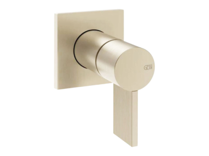 На изображении товар Смеситель для раковины Gessi Inverso, настенный, на 1 выход, внешняя часть, Н-95 мм, цвет Nickel PVD от официального представителя в Москве