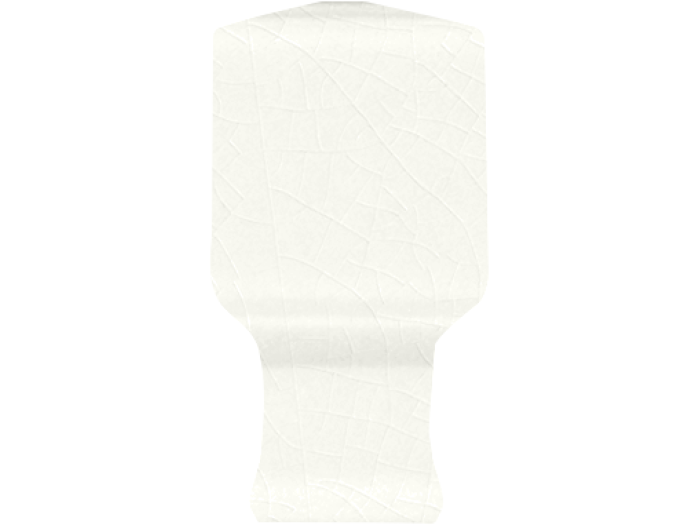 На изображении товар CERAMICHE GRAZIA Угловой элемент ELEGANCE ANGOLO BORDURA 1,5X3,5 SNOW CRAQUELE от официального представителя в Москве