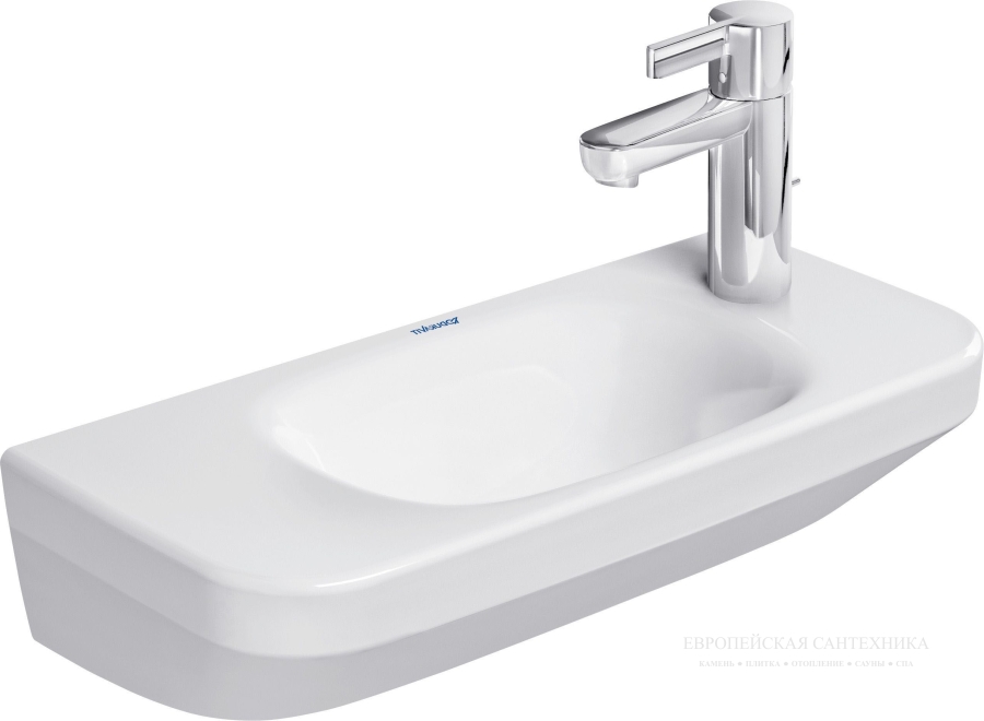 Раковина для рук Duravit DuraStyle, 500x220 мм, без перелива, 1 отверстие под смеситель справа, цвет белый - изображение 1