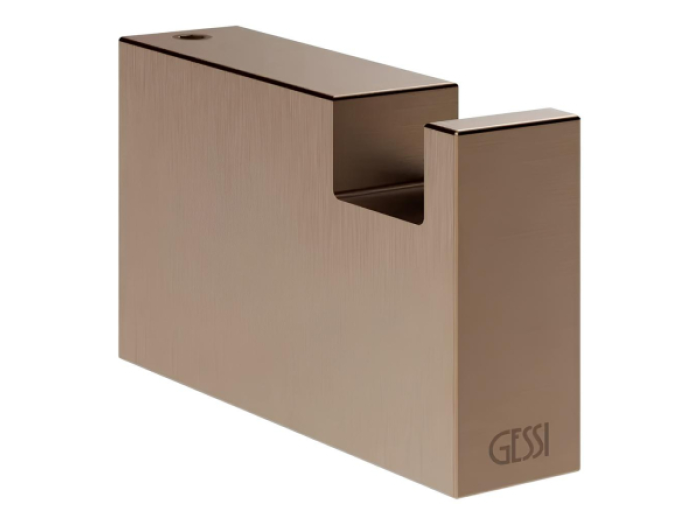 На изображении товар Крючок Gessi Rettangolo, настенный, цвет Copper Brushed PVD от официального представителя в Москве