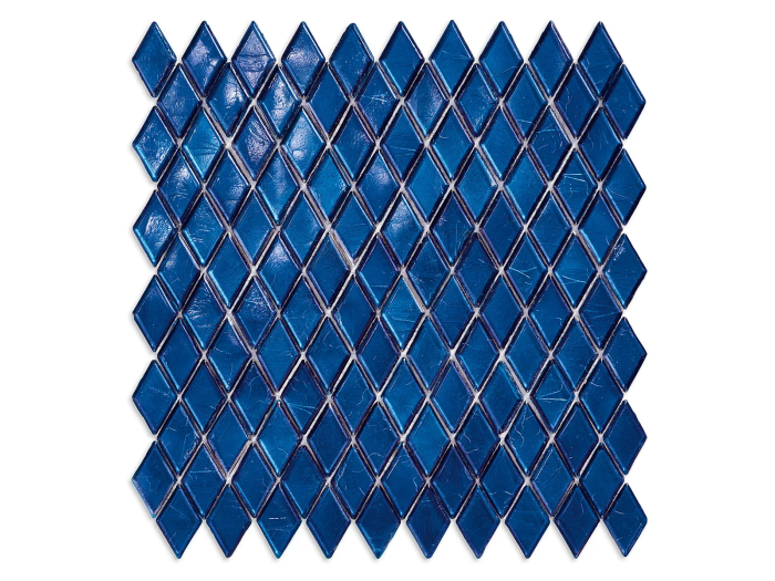 На изображении товар Sicis Стеклянная мозаика Diamond ITEM T45 Iolite chips size 23х40 mm sheet size 251x253 mm от официального представителя в Москве