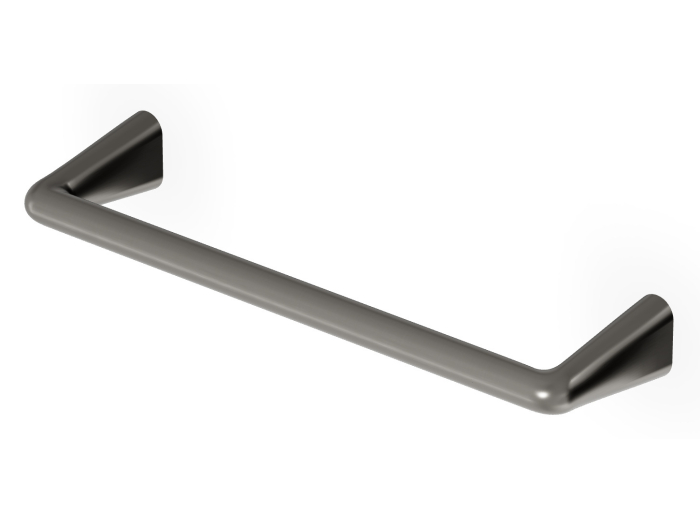 На изображении товар Полотенцедержатель Zucchetti Medameda, настенный, L. 300 мм, цвет Brushed Metal Black от официального представителя в Москве