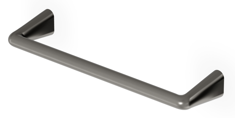 Полотенцедержатель Zucchetti Medameda, настенный, L. 300 мм, цвет Brushed Metal Black