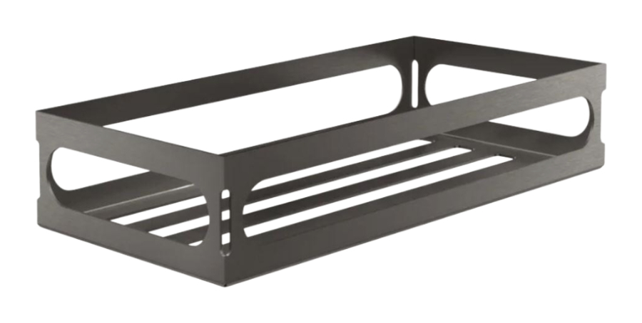 Полка Gessi Rilievo, настенная, металл, ширина 300 мм, цвет Black Metal Brushed PVD