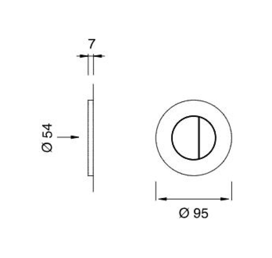 Кнопка двойного смыва CeaDesign Hydroplate, пневматическая, для встроенного/внешнего бачка Geberit (Sigma12, Omega12), сталь, цвет сатинированная бронза - изображение 2