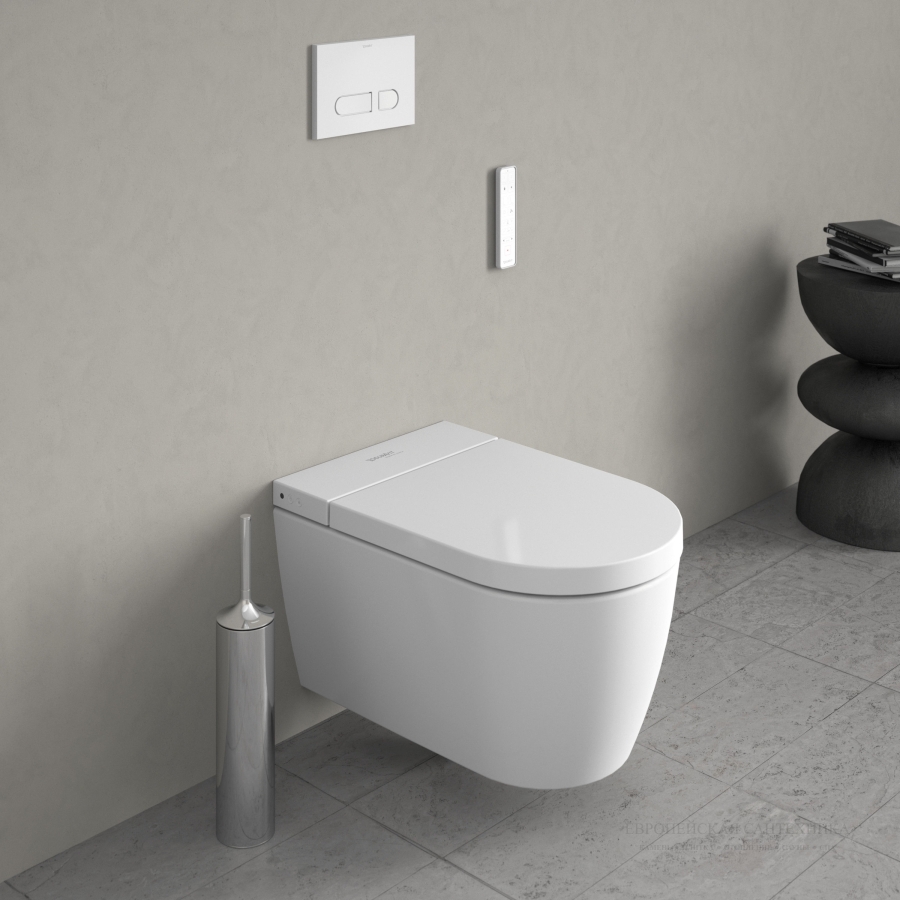 Унитаз Duravit SensoWash Starck f Plus Rimless подвесной, 375x575 мм, белый - изображение 8